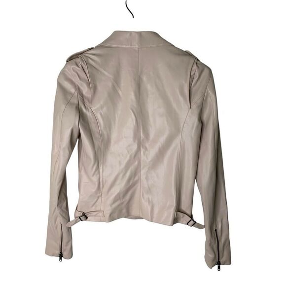 The Reset R Label Vegan Leather Classic Moto Jacket women's size small - Picture 3 of 5